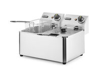 Friteuse - 2 x 4 liter - 2 x 3000W - 230V - Kitchen Line - Hendi - 205846