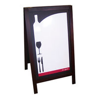 Stoepbord met houten frame, model 'Couverts', 65x(h) 115 cm