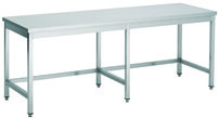 RVS werktafel zonder bodemschap, afm.(bxdxh): 220x60x90 cm