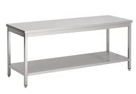 RVS werktafel met bodemschap, afm.(bxdxh): 90x60x90 cm