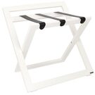 roootz compact luggagerack beechwood white with black leather straps and backstand