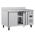 Polar RVS 2-deurs werkbank koeling met spatrand (282 ltr.) 2