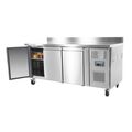 Polar RVS 3-deurs werkbank koeling met spatrand (417 ltr.) 5