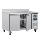 Polar RVS 2-deurs werkbank vriezer met spatrand (282 ltr.) 2