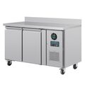 Polar RVS 2-deurs werkbank vriezer met spatrand (282 ltr.) 3