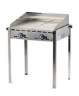 Hendi gasbarbecue, Model: Green Fire, 2 branders, RVS roosters